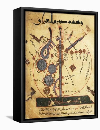 Cartography: Arab Manuscript. Map of the Mouth of Tigris River-null-Framed Stretched Canvas