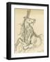 Carton 42. Etude de licorne pour les Chimères (?)-Gustave Moreau-Framed Giclee Print