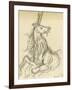 Carton 42. Etude de licorne pour les Chimères (?)-Gustave Moreau-Framed Giclee Print