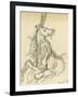 Carton 42. Etude de licorne pour les Chimères (?)-Gustave Moreau-Framed Giclee Print