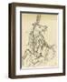 Carton 42. Etude de licorne pour les Chimères (?)-Gustave Moreau-Framed Giclee Print