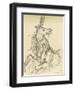 Carton 42. Etude de licorne pour les Chimères (?)-Gustave Moreau-Framed Giclee Print