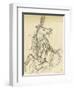 Carton 42. Etude de licorne pour les Chimères (?)-Gustave Moreau-Framed Giclee Print