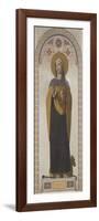 Carton pour les Vitraux de la chapelle Saint Louis à Dreux : Sainte Geneviève, patronne de Paris-Jean-Auguste-Dominique Ingres-Framed Giclee Print
