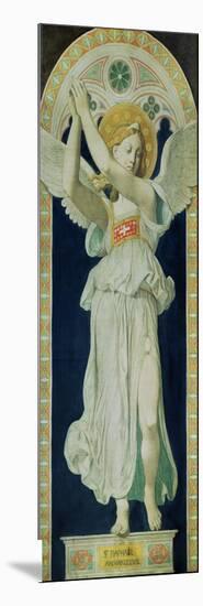 Carton: Saint Raphael, Archangel, 1842-Jean-Auguste-Dominique Ingres-Mounted Giclee Print