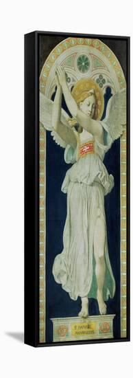 Carton: Saint Raphael, Archangel, 1842-Jean-Auguste-Dominique Ingres-Framed Stretched Canvas