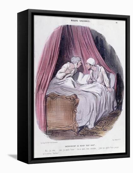 Cartoon About Marriage, Mid Nineteenth Century-Honore Daumier-Framed Stretched Canvas