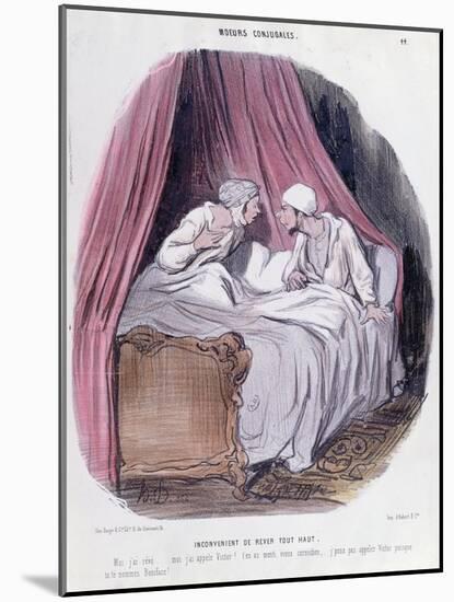 Cartoon About Marriage, Mid Nineteenth Century-Honore Daumier-Mounted Premium Giclee Print