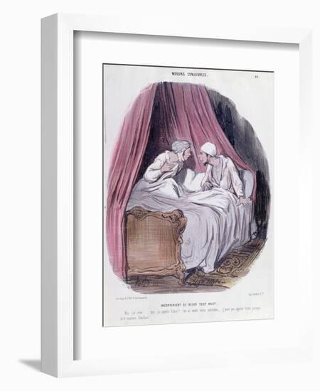 Cartoon About Marriage, Mid Nineteenth Century-Honore Daumier-Framed Giclee Print