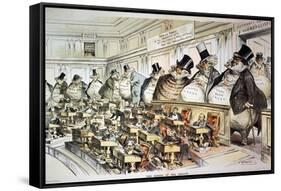 Cartoon: Anti-Trust, 1889-Joseph Keppler-Framed Stretched Canvas
