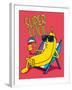 Cartoon Banana Vector Character, Milkshake-braingraph-Framed Art Print