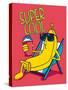 Cartoon Banana Vector Character, Milkshake-braingraph-Stretched Canvas