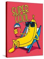 Cartoon Banana Vector Character, Milkshake-braingraph-Stretched Canvas