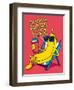 Cartoon Banana Vector Character, Milkshake-braingraph-Framed Art Print