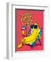 Cartoon Banana Vector Character, Milkshake-braingraph-Framed Art Print