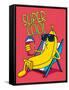 Cartoon Banana Vector Character, Milkshake-braingraph-Framed Stretched Canvas