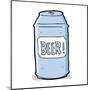 Cartoon Beer Can-lineartestpilot-Mounted Art Print