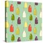 Cartoon Bottles Pattern.-TashaNatasha-Stretched Canvas