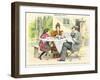 Cartoon Breakfast In Germany-Willkommer Grund-Framed Art Print