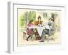 Cartoon Breakfast In Germany-Willkommer Grund-Framed Art Print