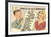 Cartoon Checklist of Sites, Chicago, Illinois-null-Framed Art Print