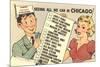 Cartoon Checklist of Sites, Chicago, Illinois-null-Mounted Premium Giclee Print