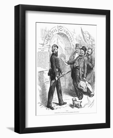 Cartoon: Civil Service-C.S. Reinhart-Framed Premium Giclee Print