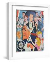 Cartoon Comment on President Roosevelt's 'Fireside Chats' Radio Broadcasts to the Nation-null-Framed Giclee Print