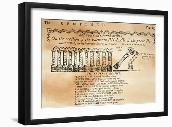 Cartoon: Constitution, 1788-null-Framed Giclee Print