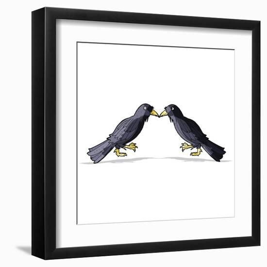 Cartoon Crows-lineartestpilot-Framed Art Print