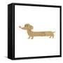 Cartoon Dachshund-lineartestpilot-Framed Stretched Canvas