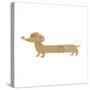 Cartoon Dachshund-lineartestpilot-Stretched Canvas