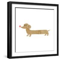 Cartoon Dachshund-lineartestpilot-Framed Premium Giclee Print