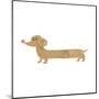 Cartoon Dachshund-lineartestpilot-Mounted Art Print