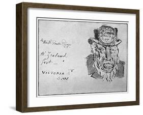 Cartoon Depicting Boer Leader Paul Kruger as a Maori, 1900-null-Framed Giclee Print
