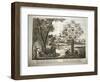 Cartoon depicting Jesuits trying to pull down the Tree of Jansenism,-French School-Framed Giclee Print