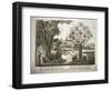 Cartoon depicting Jesuits trying to pull down the Tree of Jansenism,-French School-Framed Giclee Print