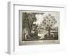 Cartoon depicting Jesuits trying to pull down the Tree of Jansenism,-French School-Framed Giclee Print