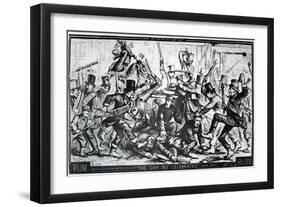 Cartoon Depicting the Riots in New York on St Patrick's Day 1867, Published in Harper's Weekly,…-Thomas Nast-Framed Giclee Print