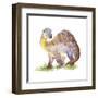 Cartoon Dinosaur Watercolor Illustration.-Faenkova Elena-Framed Art Print