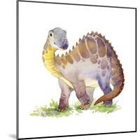 Cartoon Dinosaur Watercolor Illustration.-Faenkova Elena-Mounted Art Print