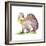 Cartoon Dinosaur Watercolor Illustration.-Faenkova Elena-Framed Premium Giclee Print