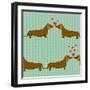 Cartoon Dogs Pattern.-TashaNatasha-Framed Art Print