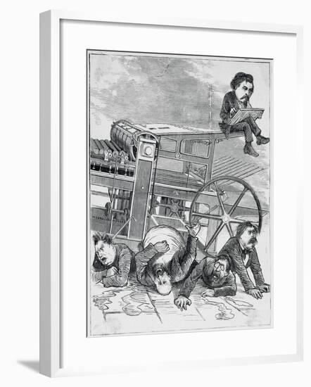 Cartoon Entitled the Power of the Press-null-Framed Giclee Print