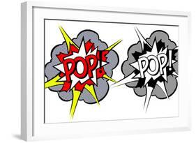 Cartoon Explosion Pop-Art Style-moenez-Framed Art Print