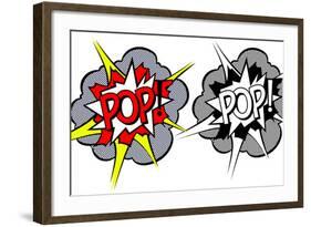 Cartoon Explosion Pop-Art Style-moenez-Framed Art Print