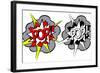 Cartoon Explosion Pop-Art Style-moenez-Framed Art Print