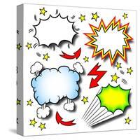Cartoon Explosions-antimartina-Stretched Canvas