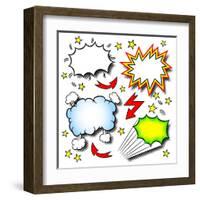 Cartoon Explosions-antimartina-Framed Art Print