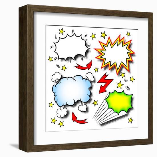 Cartoon Explosions-antimartina-Framed Art Print